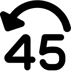Button Jump Backward 45 Icon from Core Remix Set