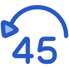 Button Jump Backward 45 Icon from Plump Duo Set