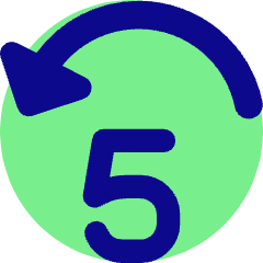 Button Jump Backward 5 Icon from Core Pop Set
