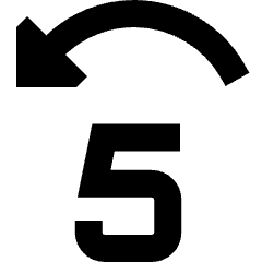 Button Jump Backward 5 Icon from Sharp Remix Set