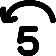 Button Jump Backward 5 Icon from Flex Solid Set