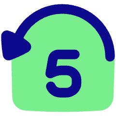 Button Jump Backward 5 Icon from Plump Pop Set