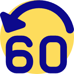 Button Jump Backward 60 Icon from Core Pop Set