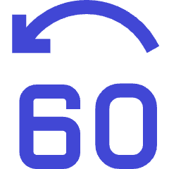 Button Jump Backward 60 Icon from Sharp Duo Set
