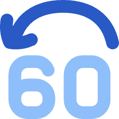Button Jump Backward 60 Icon from Flex Flat Set