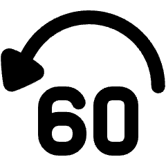 Button Jump Backward 60 Icon from Plump Remix Set