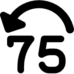 Button Jump Backward 75 Icon from Core Remix Set