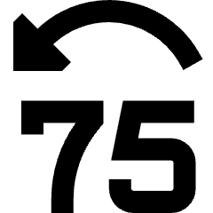 Button Jump Backward 75 Icon from Sharp Remix Set