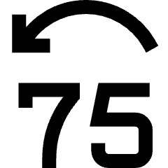 Button Jump Backward 75 Icon from Sharp Line Set