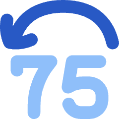Button Jump Backward 75 Icon from Flex Flat Set