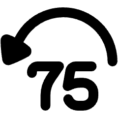 Button Jump Backward 75 Icon from Plump Remix Set