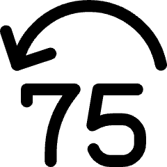 Button Jump Backward 75 Icon from Core Line Set