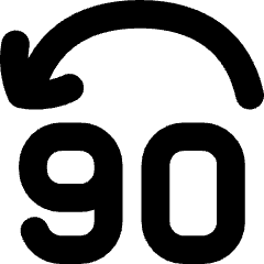 Button Jump Backward 90 Icon from Flex Solid Set