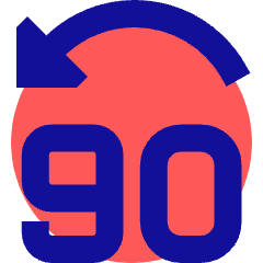 Button Jump Backward 90 Icon from Sharp Pop Set