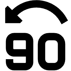 Button Jump Backward 90 Icon from Sharp Solid Set