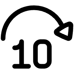 Button Jump Forward 10 Icon from Plump Line Set