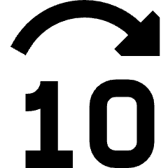 Button Jump Forward 10 Icon from Sharp Remix Set