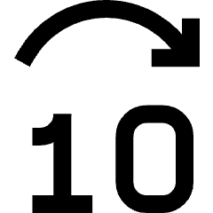 Button Jump Forward 10 Icon from Sharp Line Set