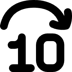 Button Jump Forward 10 Icon from Flex Solid Set