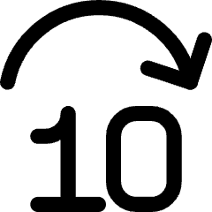 Button Jump Forward 10 Icon from Core Line Set