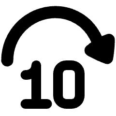 Button Jump Forward 10 Icon from Plump Solid Set