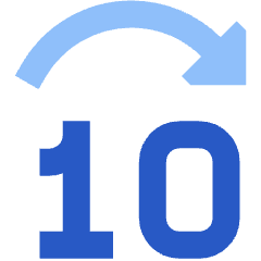 Button Jump Forward 10 Icon from Sharp Flat Set