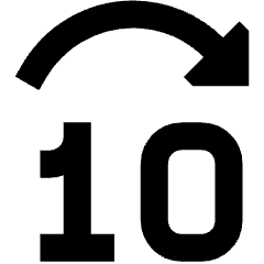 Button Jump Forward 10 Icon from Sharp Solid Set