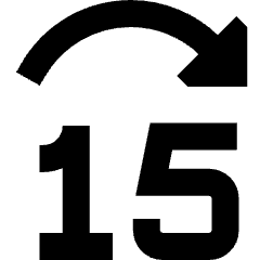 Button Jump Forward 15 Icon from Sharp Remix Set