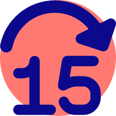 Button Jump Forward 15 Icon from Core Pop Set
