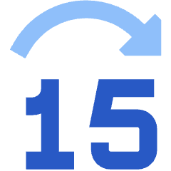 Button Jump Forward 15 Icon from Sharp Flat Set