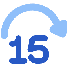 Button Jump Forward 15 Icon from Plump Flat Set