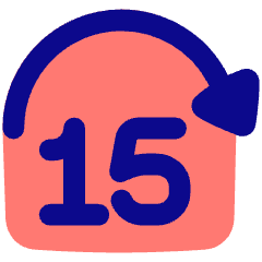 Button Jump Forward 15 Icon from Plump Pop Set