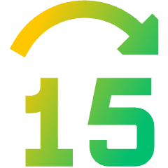 Button Jump Forward 15 Icon from Sharp Gradient Set