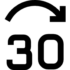 Button Jump Forward 30 Icon from Sharp Line Set