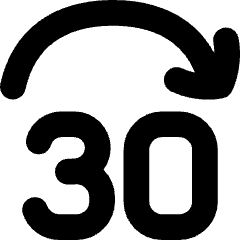 Button Jump Forward 30 Icon from Flex Solid Set