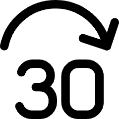 Button Jump Forward 30 Icon from Core Line Set