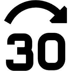 Button Jump Forward 30 Icon from Sharp Solid Set