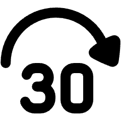 Button Jump Forward 30 Icon from Plump Remix Set