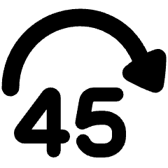 Button Jump Forward 45 Icon from Plump Solid Set