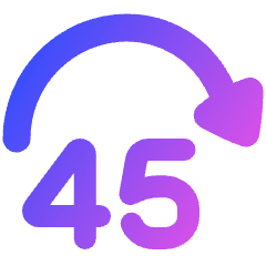 Button Jump Forward 45 Icon from Plump Gradient Set