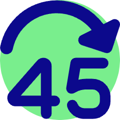 Button Jump Forward 45 Icon from Core Pop Set