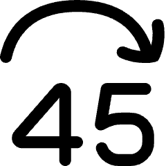 Button Jump Forward 45 Icon from Flex Line Set