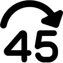 Button Jump Forward 45 Icon from Core Remix Set