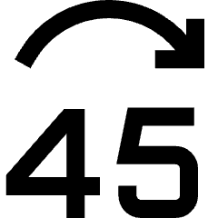 Button Jump Forward 45 Icon from Sharp Line Set