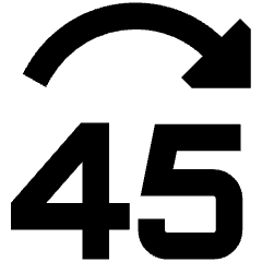 Button Jump Forward 45 Icon from Sharp Remix Set