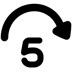 Button Jump Forward 5 Icon from Plump Solid Set