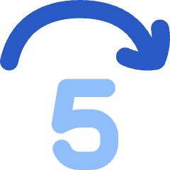 Button Jump Forward 5 Icon from Flex Flat Set