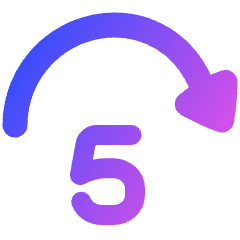 Button Jump Forward 5 Icon from Plump Gradient Set