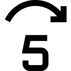 Button Jump Forward 5 Icon from Sharp Line Set