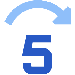 Button Jump Forward 5 Icon from Sharp Flat Set